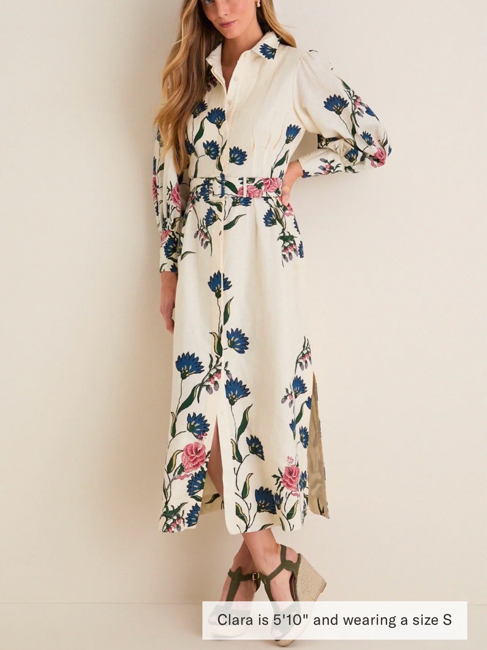 Tuckernuck Belle Bouquet Cotton Linen Therese Dress - Picture 2 of 2